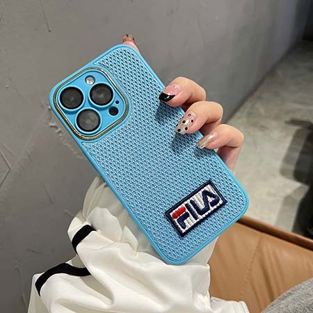 fila フィラ アイフォン 15プロスマホケース 刺繍