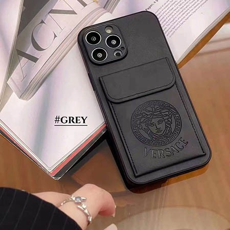 レザー iphone 15 プロ 携帯ケース versace ヴェルサーチ