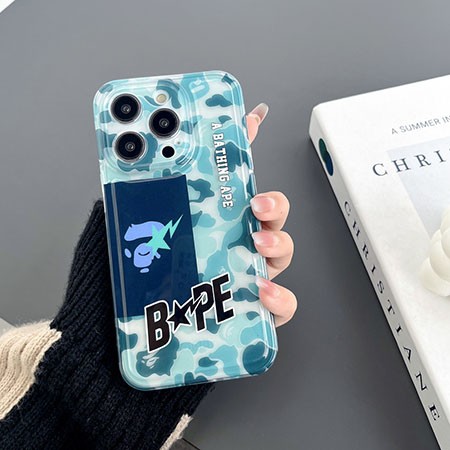 ア・ベイシング・エイプ bape 半透明 アイフォン 15pro max スマホケース