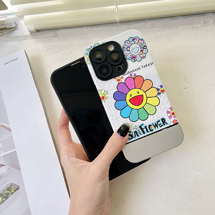 薄型 iphone 15プラス カバー カイカイキキ murakami sunflower